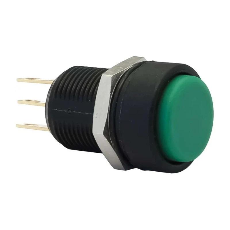 APEM IM Series Green Round Momentary Push Button Switch Panel Mount 13.6 mm Cutout SPDT IP67 IMP7Z432234UL