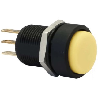 APEM IM Series Momentary Push Button Switch, Yellow Actuator, Panel Mount, 13.6 mm Cutout, SPDT, IP67 IMP7Z452234UL