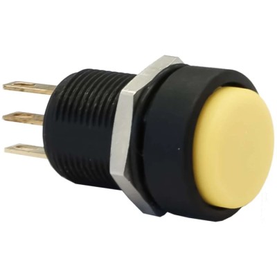 APEM IM Series Momentary Push Button Switch, Yellow Actuator, Panel Mount, 13.6 mm Cutout, SPDT, IP67 IMP7Z452234UL