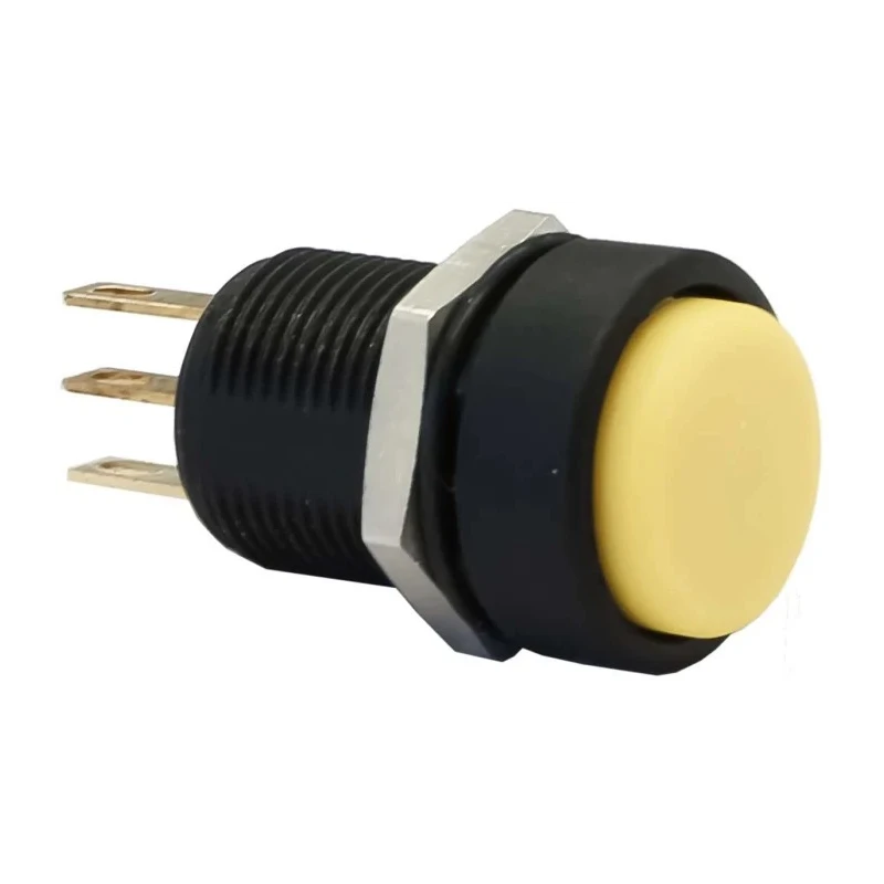 APEM IM Series Momentary Push Button Switch, Yellow Actuator, Panel Mount, 13.6 mm Cutout, SPDT, IP67 IMP7Z452234UL
