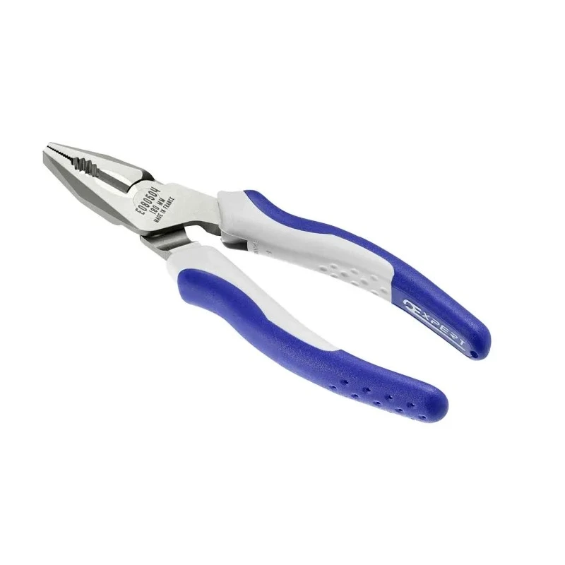 Expert by Facom 1-Piece Combination Plier Smooth, 180mm Overall Length, VDE/1000V Approved, 35mm Jaw ESD Safe E080504