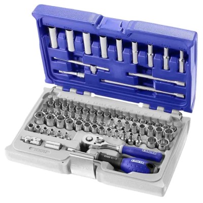 Expert by Facom 73-Piece 1/4 in 12 Point Bit Hexagon Phillips Pozidriv Torx Socket Set E030707