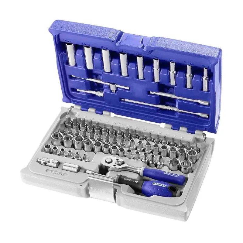 Expert by Facom 73-Piece 1/4 in 12 Point Bit Hexagon Phillips Pozidriv Torx Socket Set E030707