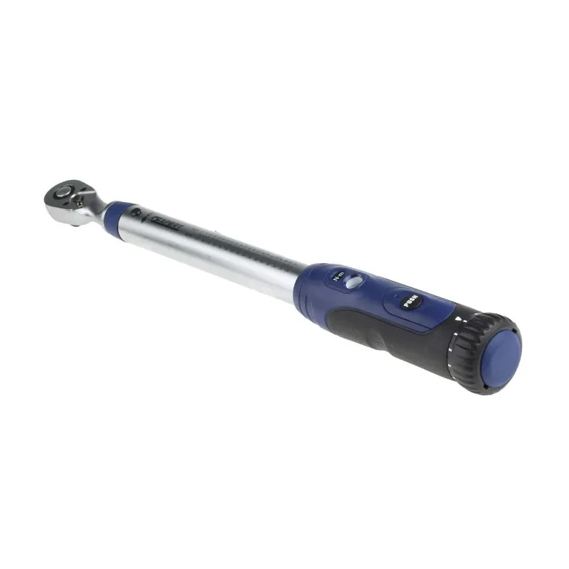 Expert by Facom Click Torque Wrench Adjustable 10 to 50 Nm, 3/8 in Square Drive, Satin Chrome, 400mm Overall E100106