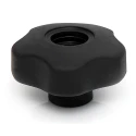 RS PRO Black Polypropylene Styrenic Thermoplastic Elastomer Multiple Lobes Clamping Knob M8 Threaded Through Hole 188-3466