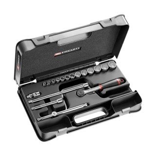 Facom 19-Piece 3/8 in 12 Point Chrome Vanadium Steel Socket Set J.161-3P12U