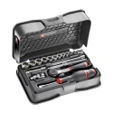 Facom 19-Piece 1/4 in 6 Point Socket Set Chrome Vanadium Steel Square Drive R.161-3P6