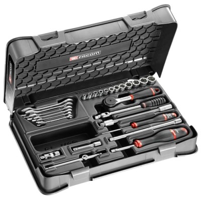 Facom 27-Piece 1/4 in 6 Point Socket & Combination Spanner Set R.430BP