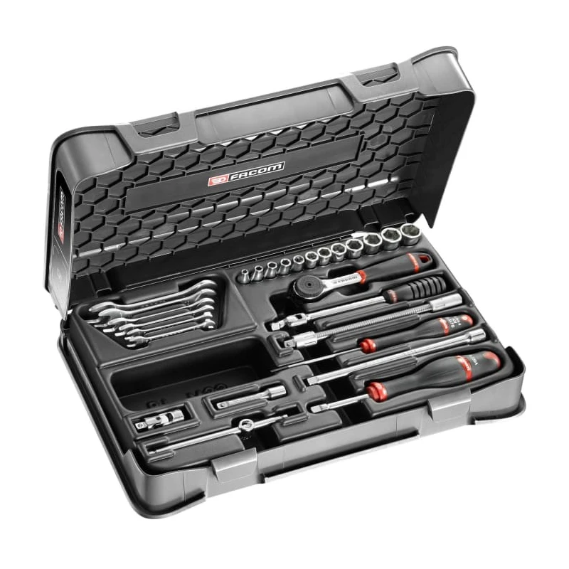 Facom 27-Piece 1/4 in 6 Point Socket & Combination Spanner Set R.430BP