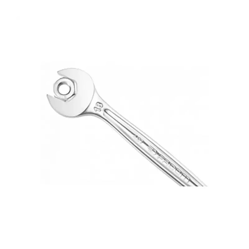 Facom Combination Ratchet Spanner Satin Chrome 18 mm 236mm Overall 467B.18