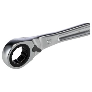 Facom Combination Ratchet Spanner Satin Chrome 225mm Overall 17 mm 467B.17