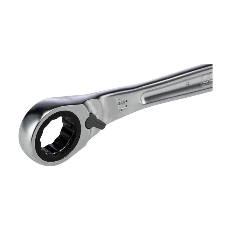 Facom Combination Ratchet Spanner Satin Chrome 225mm Overall 17 mm 467B.17