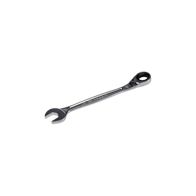 Facom Combination Ratchet Spanner Satin Chrome 225mm Overall 17 mm 467B.17