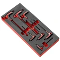 Facom 7-Piece Short Arm Torx Key Set Silicon Steel Phosphate Finish MODM.89TXA