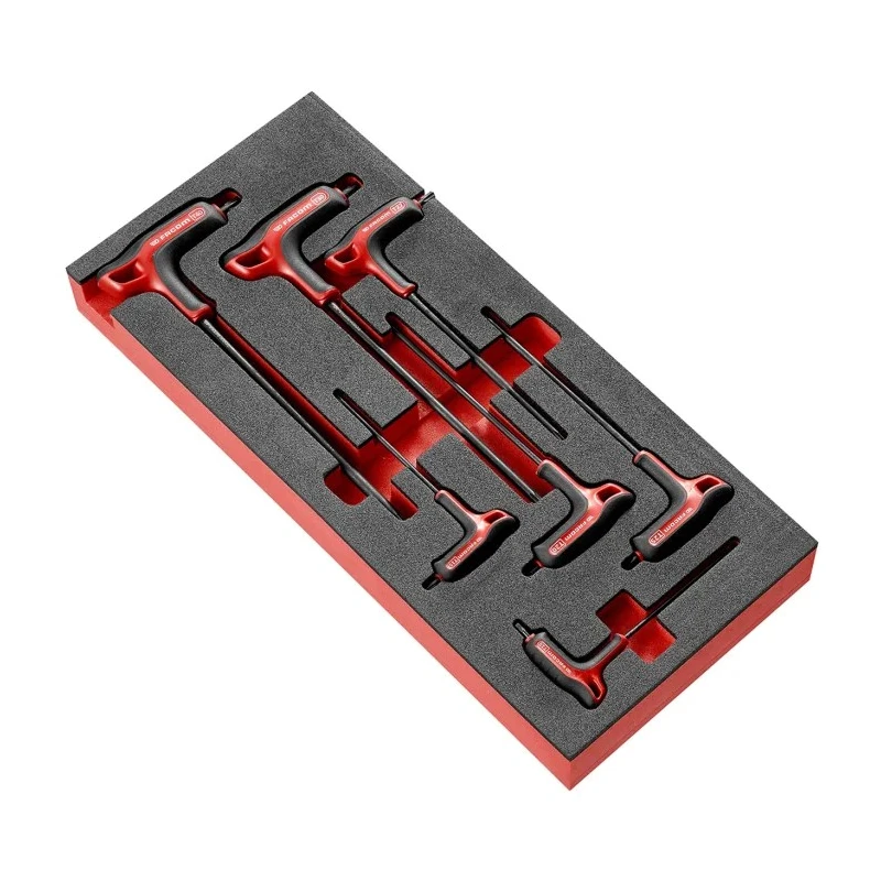 Facom 7-Piece Short Arm Torx Key Set Silicon Steel Phosphate Finish MODM.89TXA