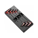 Facom 7-Piece Carbon Silicon Steel Short Arm Torx Key Set, 175mm MOD.89TXA