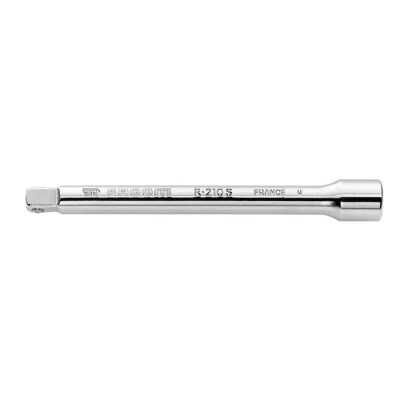 Facom 1/4 in Square Wobble Extension Bar, Chrome Finished Steel, 100mm Overall Length R.210S