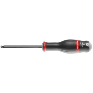 Facom Ball End Hexagon Screwdriver with 4 mm Tip, 75 mm Blade Length, 178 mm Overall Length AWSH4X75