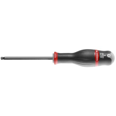 Facom Ball End Hexagon Screwdriver with 4 mm Tip, 75 mm Blade Length, 178 mm Overall Length AWSH4X75
