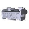 TE Connectivity Universal MATE-N-LOK Female Connector Housing 6.35 mm Pitch 4 Way 1 Row Straight 1-480703-0
