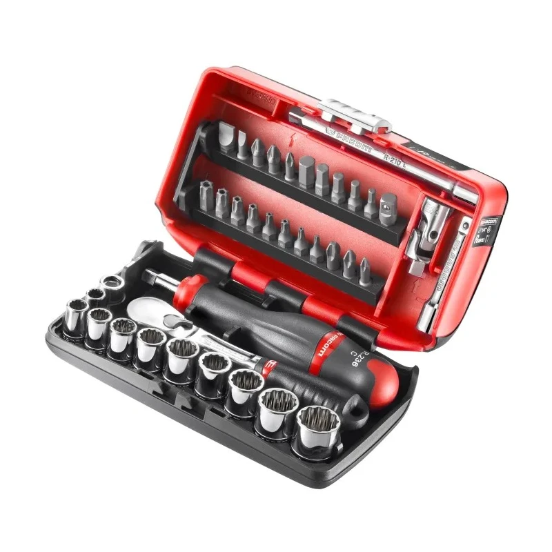 Facom 38-Piece 1/4 in Drive 6 Point Socket Set RL.NANO-U1