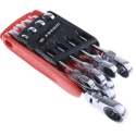Facom 8-Piece Hinged Ratchet Combination Spanner Set, Sizes 5/16 to 3/4 in 467F.JPU8