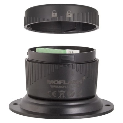 Moflash LED-TLM Series Mounting Base, LED Bulb 24V DC, IP65 Protection LED-TLM-BC