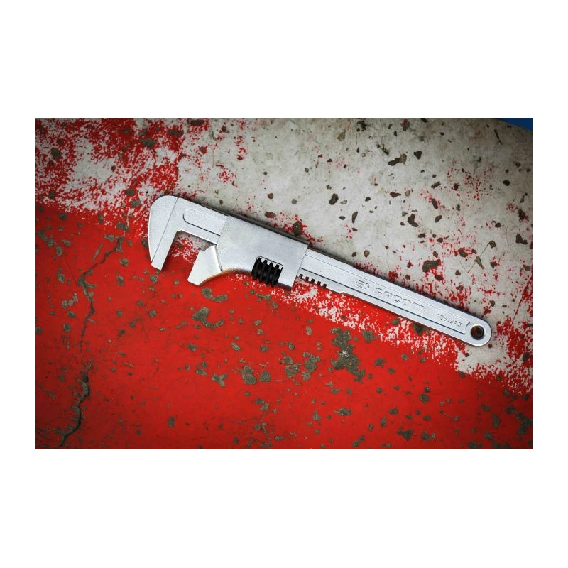 Facom Adjustable Spanner Wrench 80 mm Jaw Capacity 375mm Overall Length Metal Handle 105.375