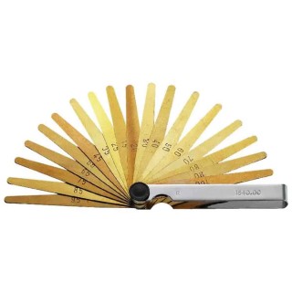Facom Brass Feeler Gauge Set, Metric, 19 Blades, Brass Material, 100mm Blade Length 804.AM