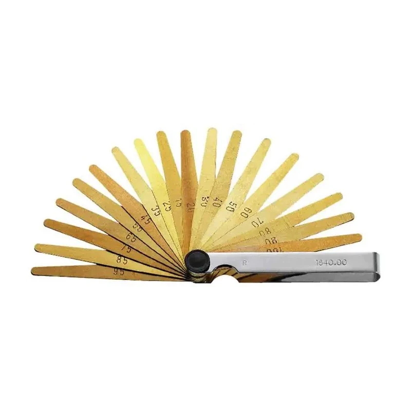 Facom Brass Feeler Gauge Set, Metric, 19 Blades, Brass Material, 100mm Blade Length 804.AM