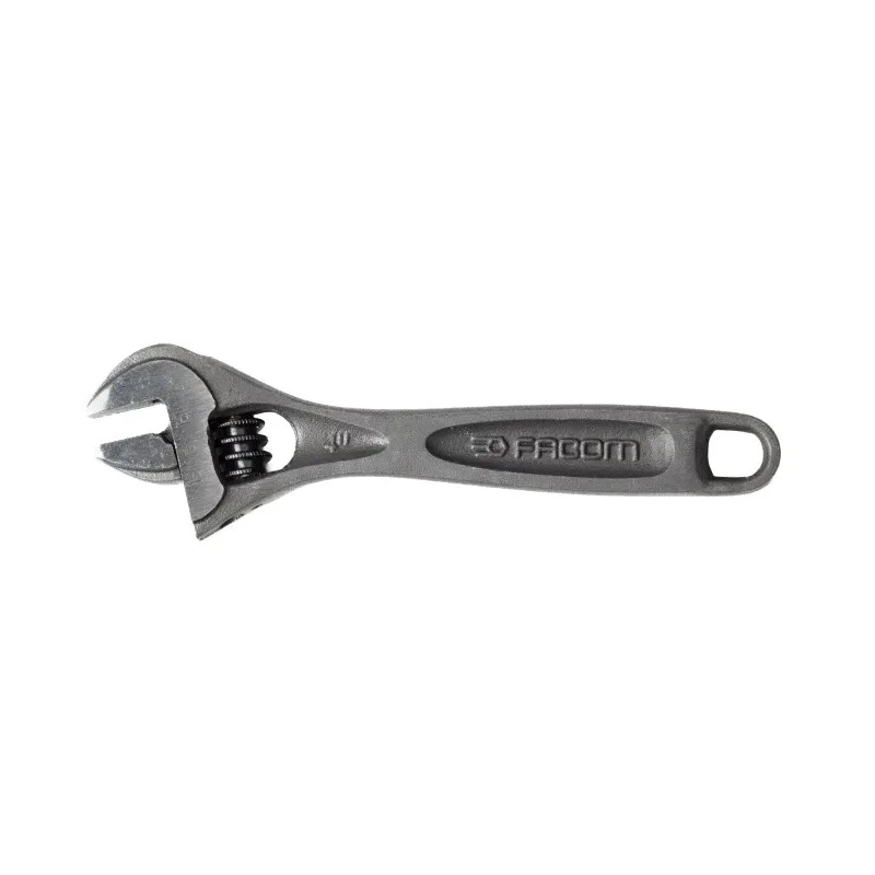 Facom Adjustable Wrench with 13 mm Jaw Capacity, 114 mm Overall Length, Metal Handle, Phosphate Finish 113A.4T