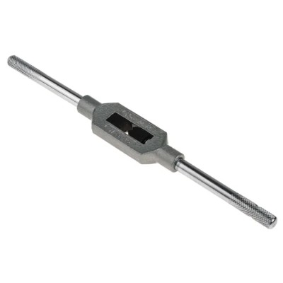 Facom Tap Wrench Tap Wrench Zamak Adjustable M5 to M12 Grey Hammered Finish 300mm Overall Length 831.2
