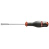 Facom Nut Driver with 125 mm Stainless Steel Blade, Plastic Handle, Satin Chrome Finish 74AT.5