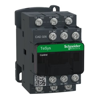 Schneider Electric TeSyS CA Contactor, 220V AC Coil, 3-Pole, 10A Contact Current, 3 NO/2 NC, 690V AC CAD326M7
