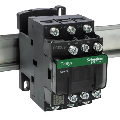 Schneider Electric LC1D Contactor 3-Pole 25 A 5.5 kW 220V AC Coil Motor Control DIN Rail LC1D096M7