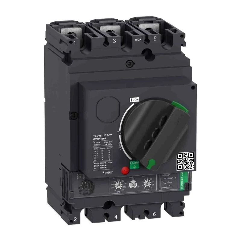 Schneider Electric TeSys GV5P Miniature Circuit Breaker 3-Pole 150A 690V AC 36 kA Breaking Capacity 