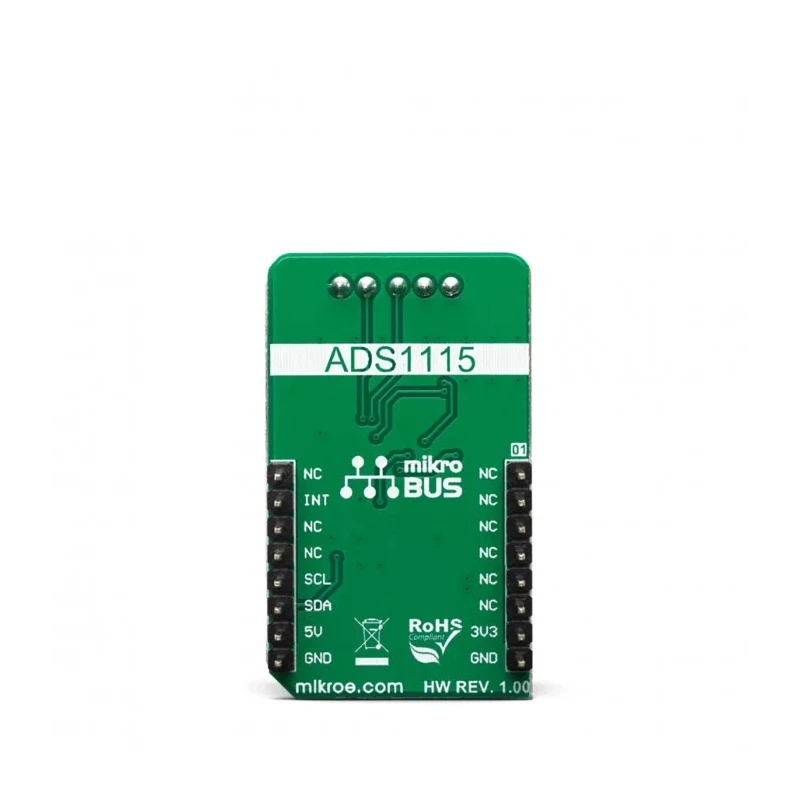 MikroElektronika ADC 8 Click Development Kit High Precision 16-bit Analog-to-Digital Converter USB UART Interface MIKROE-3394