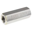 Parker Steel Hydraulic Check Valve, Inline Mount, G Thread, 20 L/min Flow, 0.35 Bar Cracking Pressure, Model 2301