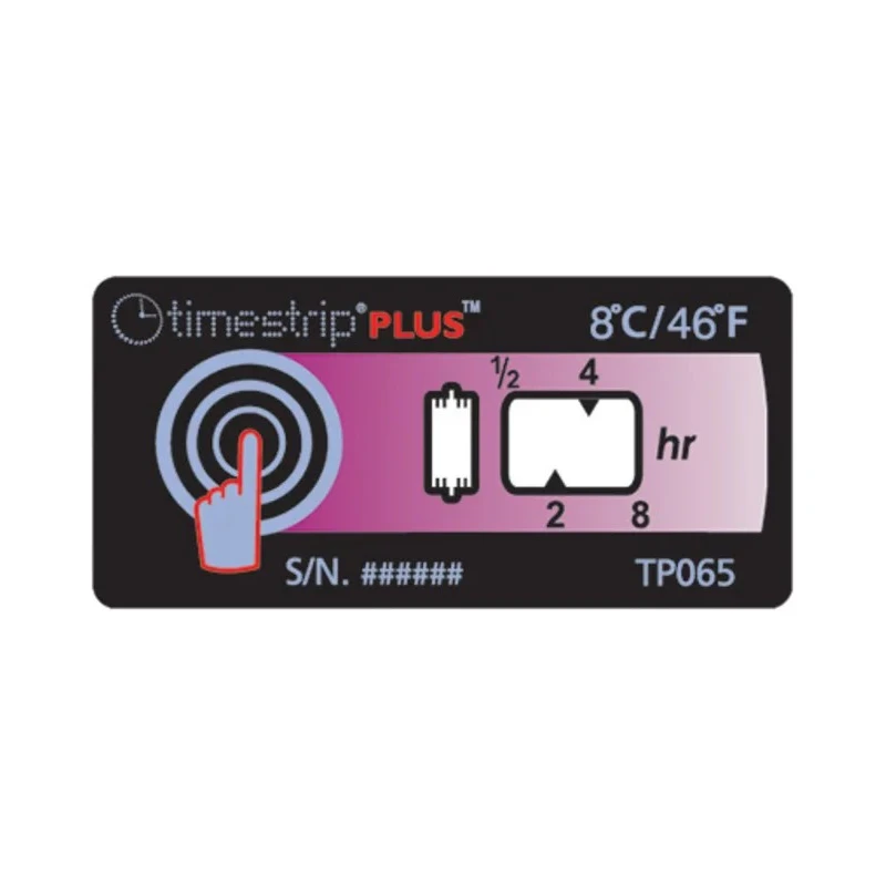 Timestrip Temperature Label Indicator 6 °C to 8 °C TP065