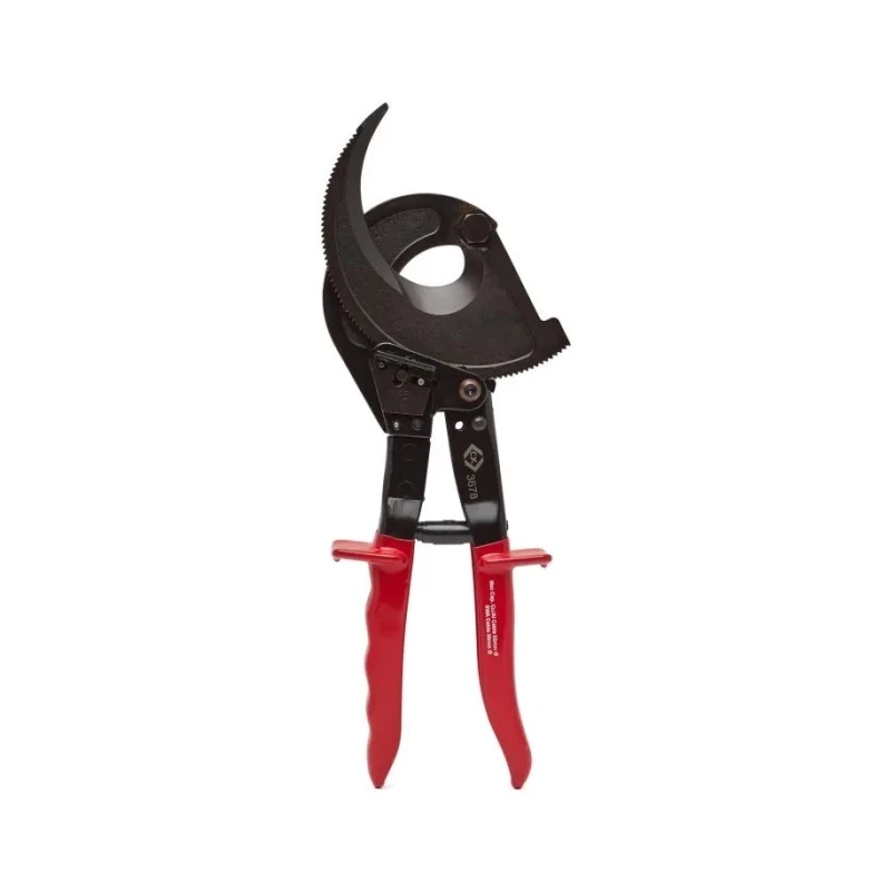 CK Flush Ratchet Cable Cutter Steel Handle Rubber Grip 52mm Maximum Cutting Capacity T3678
