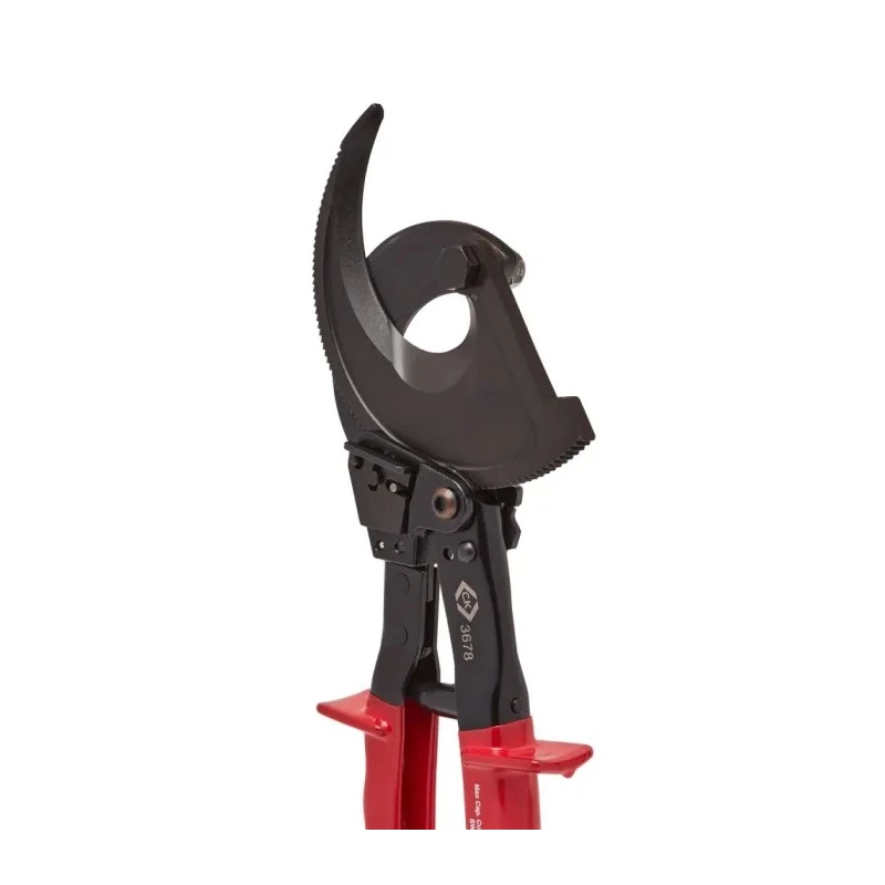 CK Flush Ratchet Cable Cutter Steel Handle Rubber Grip 52mm Maximum Cutting Capacity T3678