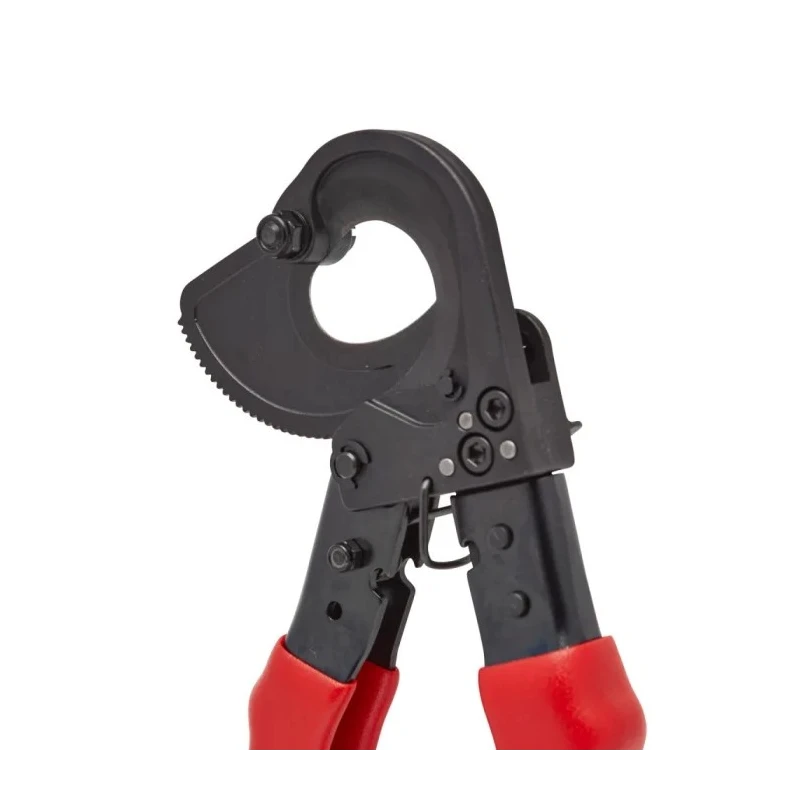 CK Flush Ratchet Cable Cutter 190mm Overall Length 32mm Max Cutting Capacity Steel Jaw Bi-Material Handle Rubber Grip 430007