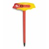 CK T-Handle Metric Hex Key, Hex Size 4 mm, S2 Steel, VDE Approved, Taiwan T4422 04