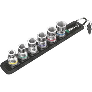 Wera 7-Piece 1/2 in Hexagon Socket Set Chrome Finish Steel 285mm 05003995001