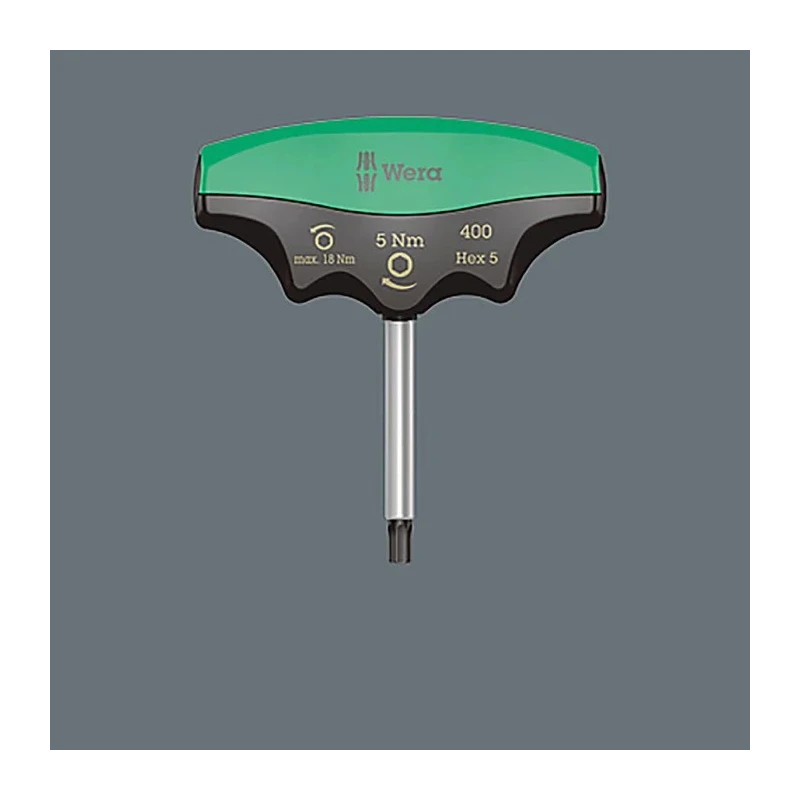 Wera T Metric Hex Key 4 mm, T-Handle Torque Tool, 150 mm Length 05005080001