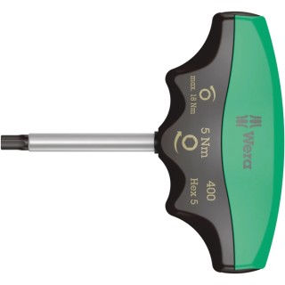 Wera Metric T Handle Hex Key, Hex Size 4 mm, Overall Length 150 mm, IEC 60900 Standard 05005081001