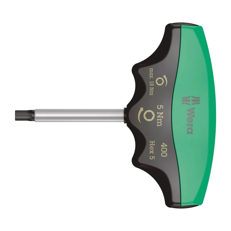 Wera Metric T Handle Hex Key, Hex Size 4 mm, Overall Length 150 mm, IEC 60900 Standard 05005081001