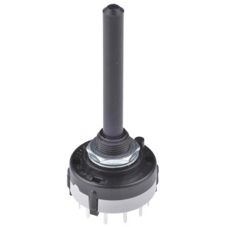 Lorlin 6 Position DPST Rotary Switch with 150mA Contact Current, Solder Terminals CK1060