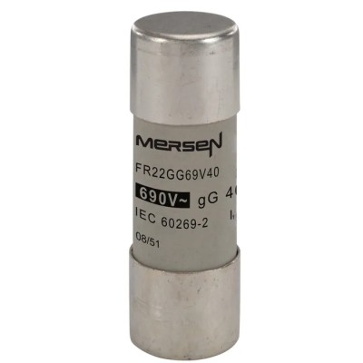 Mersen 40A GG Ceramic Cartridge Fuse, 22 x 58 mm J213609 / FR22GG69V40