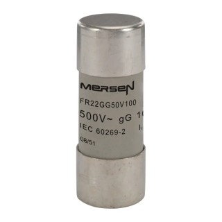 Mersen 100A GG Ceramic Cartridge Fuse 500V AC Fast Acting 22 x 58 mm E218205 / FR22GG50V100